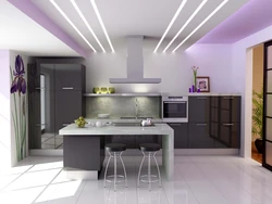 Дизайн световых линий на кухне