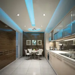 Дизайн световых линий на кухне