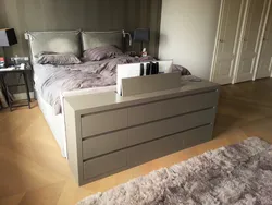 Bedroom design bed and chest of drawers