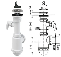 Устройство сифона для раковины на кухне в разрезе фото