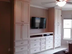 Шкаф стенка с телевизором в спальню фото