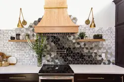 Rectangular tiles for kitchen backsplash photo