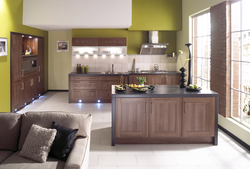 Color combination with chocolate color in the kitchen interior