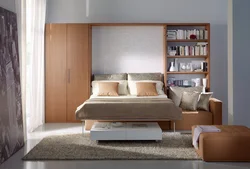 Transformable bedroom with bed photo