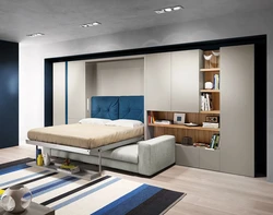 Transformable bedroom with bed photo