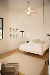 Hanging bed in the bedroom photo