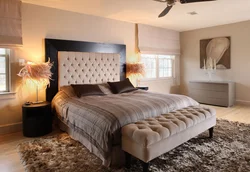 Photo of a large bed in the bedroom