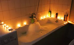 Candlelit bath photo