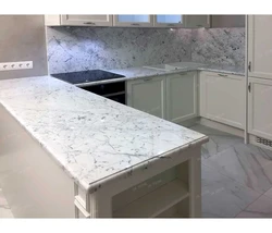 Salamanca marble countertop in the kitchen photo