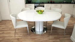 Столы круглые для кухни раздвижные фото