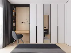Photo of a bedroom closet up to the ceiling