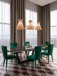 Emerald Colored Chairs For The Kitchen In The Interior