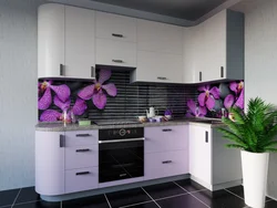 Фасады для кухни с цветами фото