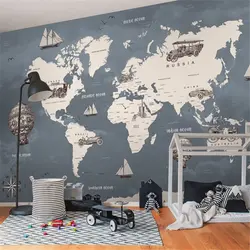 Карта мира в интерьере кухни