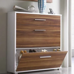 Chest of drawers for shoes in the hallway photo