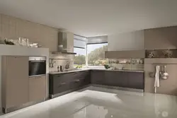 Taupe color in the kitchen interior photo