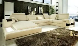 Large corner sofa in the living room photo