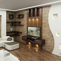 Wall Design In The Living Room Inexpensive Photo
