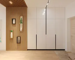 Taxta divarları olan koridorlar foto