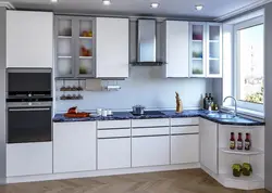 Кухня Бело Алюминиевый Фото