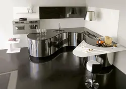 Дизайн маленькой круглой кухни