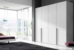 White gloss wardrobe for bedroom photo