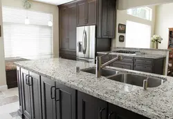 Agglomerate kitchen countertop photo