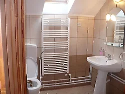 Bathroom interior with pipes