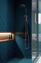 Дизайн ванной с плиткой елочка