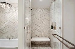 Bathroom Design With Herringbone Tiles