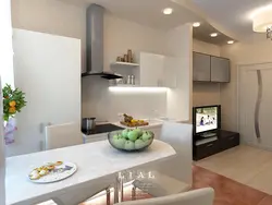 Living Room Kitchen Design With Sofa And TV