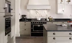 Kitchen design with white hob