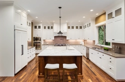 Kitchen interior wooden floor