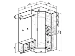 Прихожая угловая фото чертеж