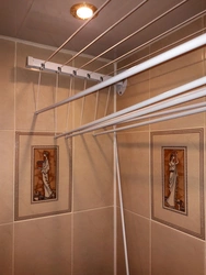 Wall-Mounted Clothes Dryers In The Bathroom Interior