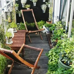 Garden on the balcony in the apartment photo