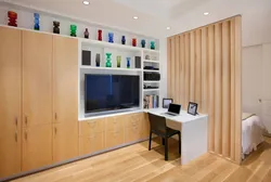 Cabinet design in a studio apartment