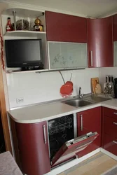Corner Kitchen Design Photo With Dishwasher