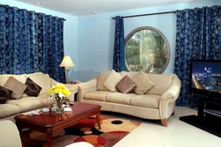 Furniture and curtains in the living room photo