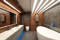 Bath design in a brick house