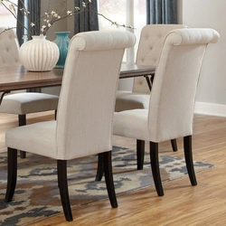Kitchen chairs with soft seat and back photo