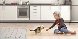 Photo of heated floors in the kitchen