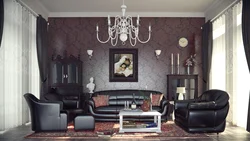 Dark Wallpaper For The Living Room Photo