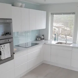 White kitchens with window photo