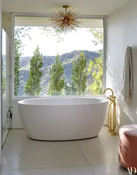 Bathroom Design With Oval Bathtub