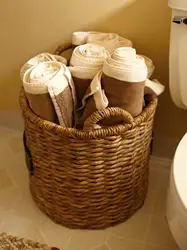 Baskets In The Bathroom Interior Photo