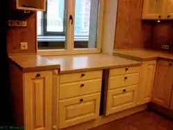 Kitchen with low window sill photo