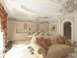 Дизайн гостиной в стиле барокко