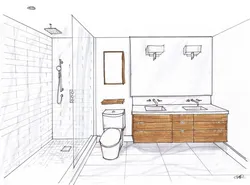 Bathroom design drawing