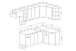 Чертеж угловой кухни фото